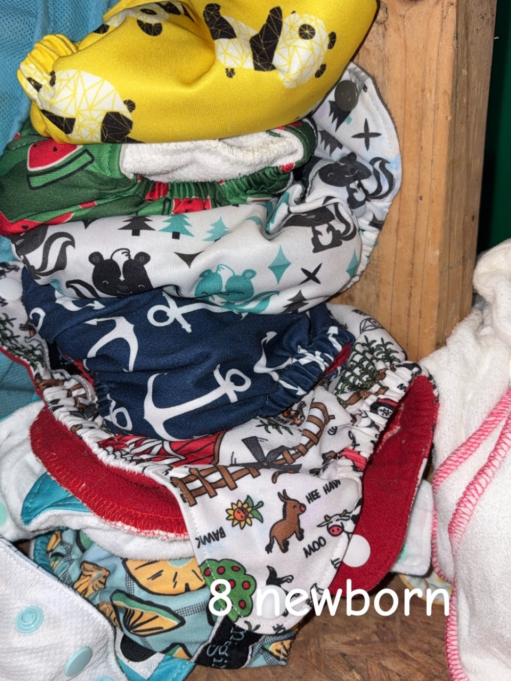 Assorted Newborn Cloth Diaper Covers - Colorful Pattern Pack
